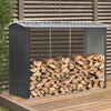 160CM Tall Steel Log Store Firewood Metal Stand Fire Wood Rack Storage Unit+Roof