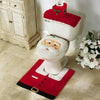 Merry Christmas Toilet Seat & Cover Santa Claus Bathroom Mat Christmas Home Deco