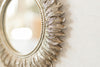 Round Hanging Wall Mirror Distressed Silver Home Decor Feathered Round Large