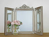 Large Dressing Table Mirror Home Decor Folding 3 Sided Tri Fold Champagne Vanity