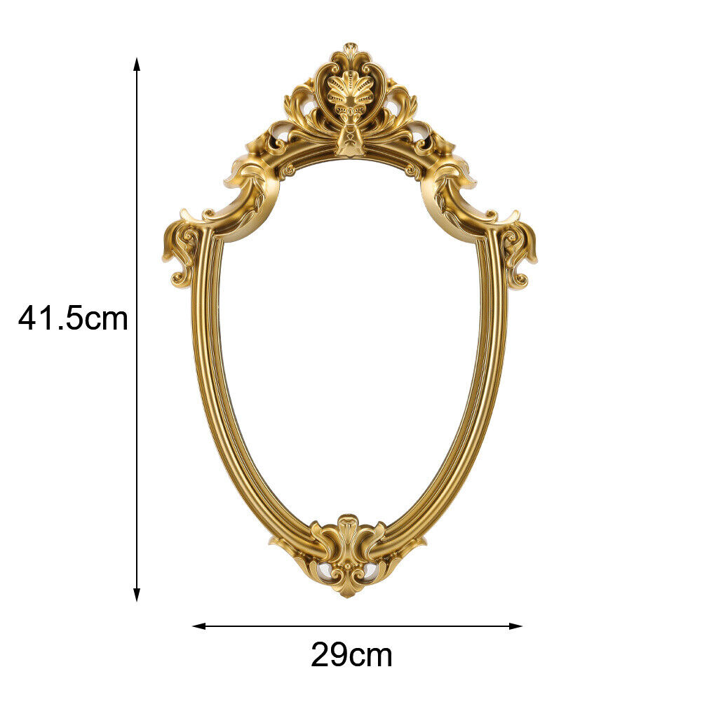 Vintage Ornate Gold Wall Mirror Baroque Carved Framed Hanging Decorative Mirror