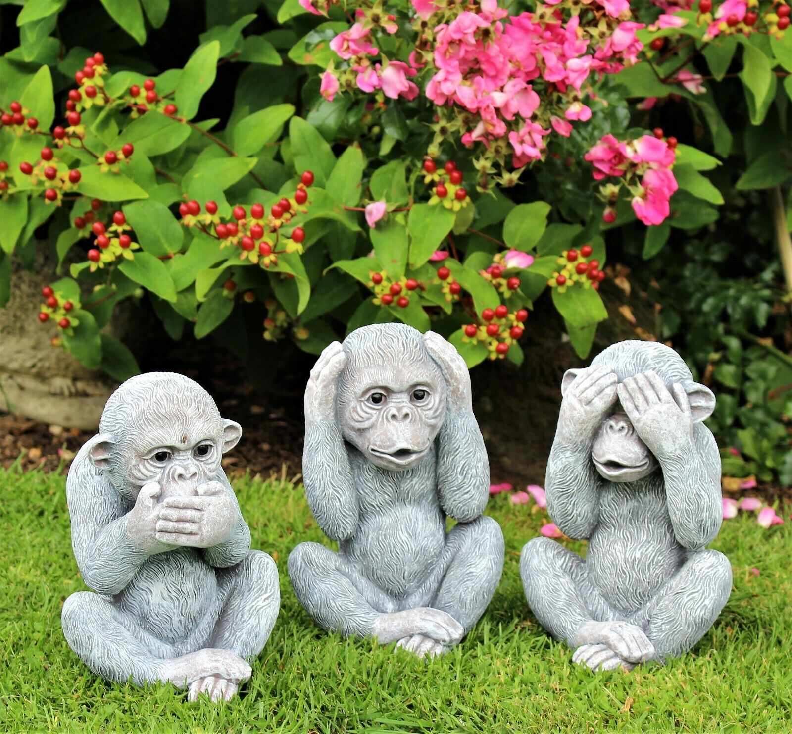 Garden Ornaments See, Speak, Hear No Evil Monkey