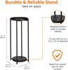 Round Plant Stand made from Coated Steel for Indoor and Outdoor use, Black