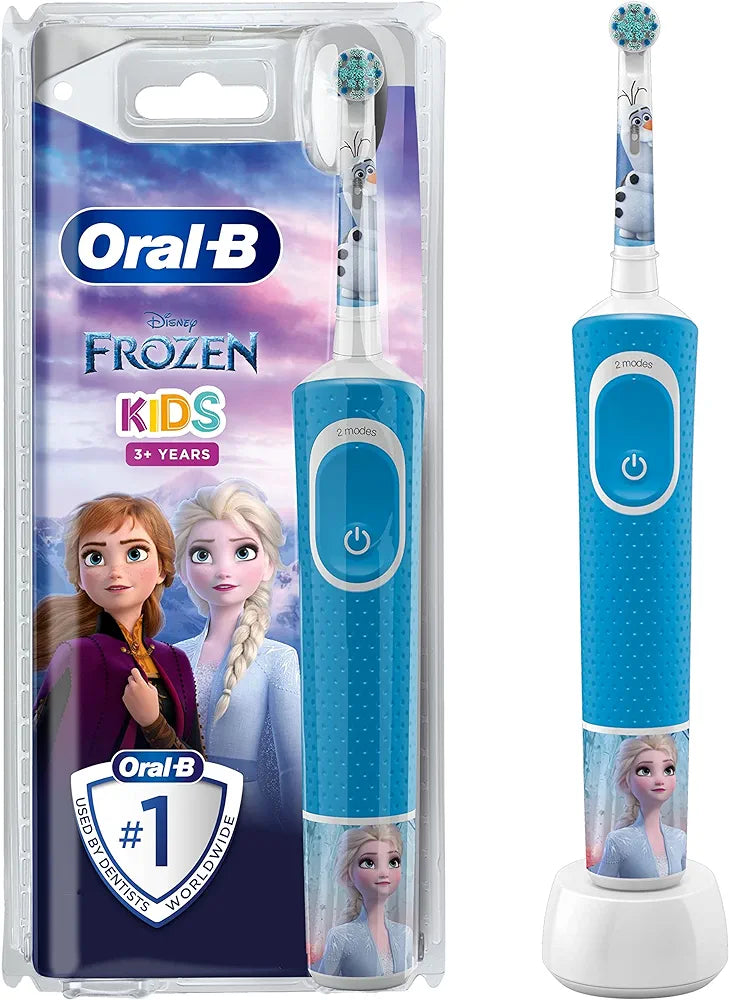 Kids Electric Toothbrush, Christmas Gifts For Kids, 1 Toothbrush Head, x4 Frozen Stickers, 2 Modes with Kid-Friendly Sensitive Mode, For Ages 3+
