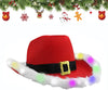 Women Men Christmas Hat，christmas Santa Hat with Lights，flashing Led Christmas Novelty Light Up,christmas Feather Hat Cowboy Red Santa Clause Holiday Hat