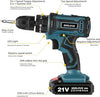 SMILOVII 21V Cordless Drill Driver, Power Drills Cordless with 2 Batteries 2000mAh, 45Nm Max Hammer Drill, 25+3 Torque Electric Drills Set, 3/8" Chuck,2 Speeds LED Light, 35Pc DIY Screwdriver Set See less