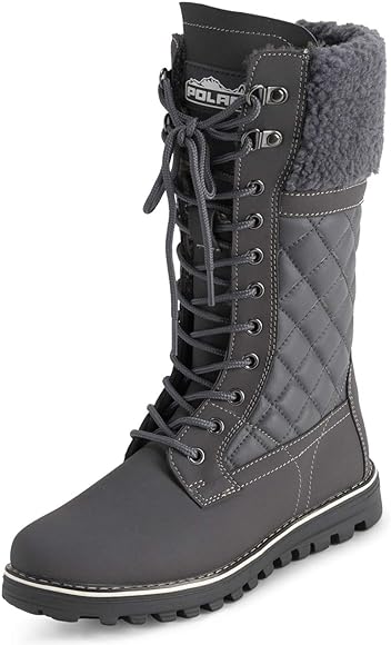 Polar Womens Snow Durable Outdoor Thermal Winter Warm Waterproof Mid Calf Boot
