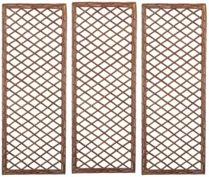 Pack of 3 Willow Trellis Framed Panel (120 x 45 Centimeter)