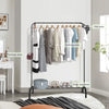 Heavy Duty Clothes Rail Garment Stand Drying Rack with Multi-slip Bead Lower Storage Shelf