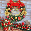 Christmas Wreath with Ball 35 cm, LED Xmas Wreath Christmas Door Wreath Garland Ornament Christmas Decorations Christmas Wreaths for Door Front Door, Fireplace, Wall and Shopping Malls