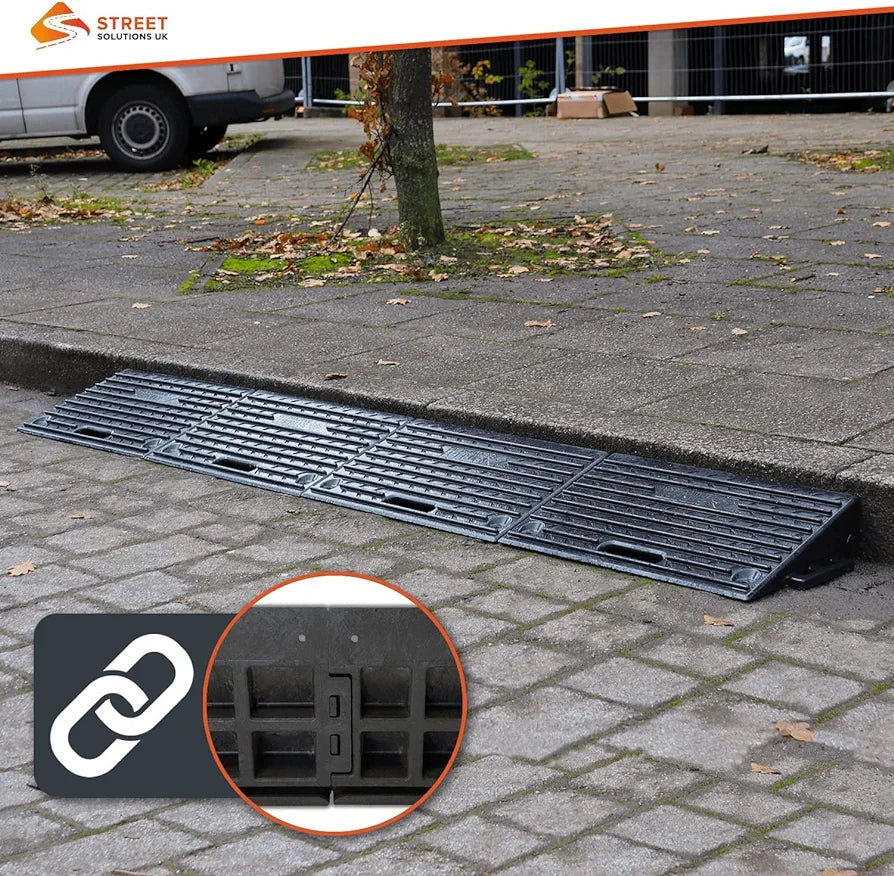 Driveway Kerb Ramp, Heavy Duty Rubber Ramps Perfect for Pavements, Low Cars, Kerb Ramps for Motorhome, Truck, Shed Ramps, Pets & Wheelchair Threshold Ramp