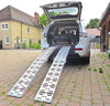 The Ramp People Pair of 2.2m Aluminium Folding Loading Ramps for ATVs, Quad Bikes, Lawnmowers (2.2m Length, 600kg Capacity)