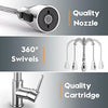 Kitchen Tap, Kitchen Sink Mixer Tap with Pull Down Spray 360° Swivel, Spring Kitchen Sink Tap with Cold and Hot 3-Modes Spray Single Handle Lever Mixer