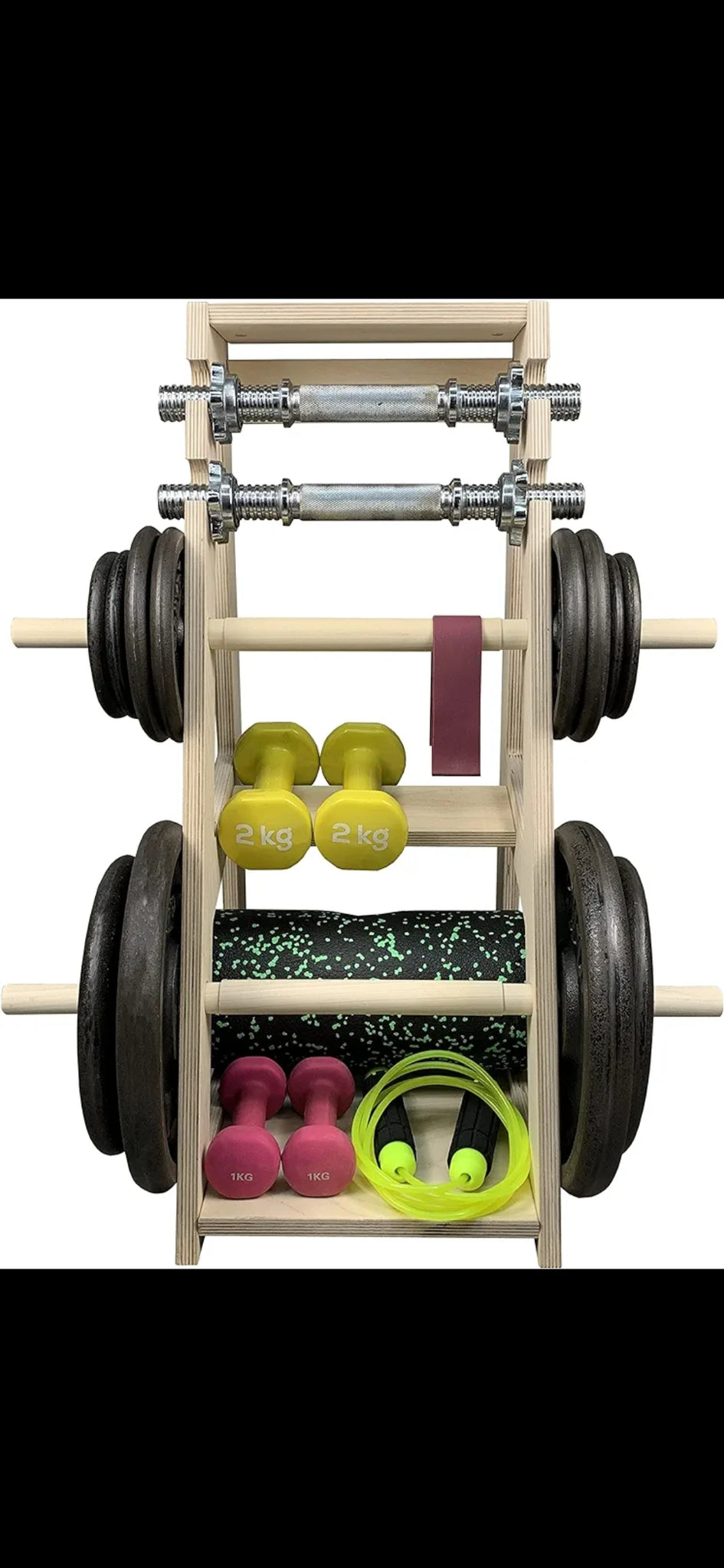 Meanswood Tydi Up | Weight holder | Home gym weight holder | Disc rack | Vertical disc weight holder | Wood