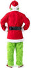 Christmas Costume Set Santa Claus Hat Top Boots Green Hair Monster Mask Gloves Cosplay Costume How Stole Christmas Costume Set - Including Mask Xmas Funny Cosplay Costume Props