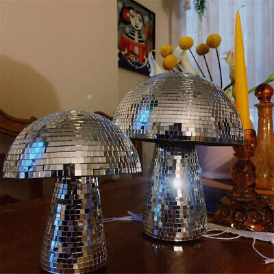 Mushroom Disco Ball Ornaments Mirror Reflective Ball Home Party Bar Desk Decor