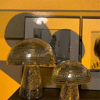 Mushroom Disco Ball Ornaments Mirror Reflective Ball Home Party Bar Desk Decor