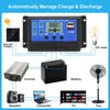 200W Solar Panel Kit Battery Charger & 100A Controller For Car Van Caravan Boat