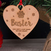 Wooden Personalised Dog, Cat Pet Memorial Christmas Tree Decoration Bauble Gift