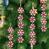 10 x 3D Christmas Candy Cane Pendant Hanging Ornament Xmas Tree Party Decoration