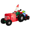 Premium 9FT Long Christmas Inflatable Santa Claus on Truck with Gift Boxes w/ LED Lights