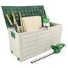 LARGE PLASTIC GARDEN STORAGE BOX OUTDOOR WATERPROOF DECK CONTAINER CHEST SHED