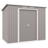 7 x 4ft Metal Garden Storage Shed w/ Double Door & Ventilation Grey
