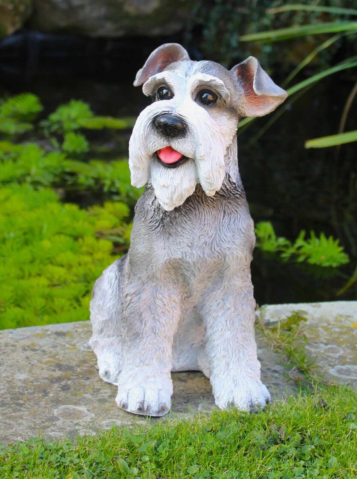 Schnauzer Garden Ornament Dog Animal Sculpture indoor outdoor 34cm