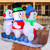 6 FT Long Christmas Inflatable Snowman with Build-in LEDs for Christmas