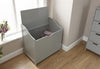 Ottoman Storage Clothes Towel Chest Grey Wooden Cabinet Bathroom Furniture Unit