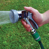 6 Dial Metal Spray Multi Pattern Garden Hose Pipe Water Sprayer Soft Handle