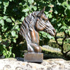 Statues & Sculptures Online Race Horse Head Bronze Metal Garden Ornament