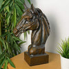 Statues & Sculptures Online Race Horse Head Bronze Metal Garden Ornament