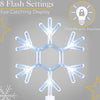 Snowflake Path Lights Set Outdoor Christmas Decorations Flashing LED 4 x 44cm