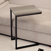 Side Table C Shaped Metal Modern Rustic Top Black Frame Coffee Sofa Bed Snack