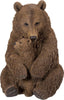 Mother & Baby Brown Bear | Highly Detailed Frost Resistant Resin Home or Garden Decoration