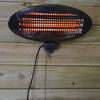 2,000w Wall Mounted Black Electric Outdoor Garden / Patio Heater with 3 Settings