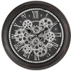 Industrial Style Moving Gear Cogs Steampunk Silent Wall Clock