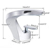 Modern Bathroom Basin Sink Mixer Taps Waterfall Single Lever Monobloc Tap Chrome