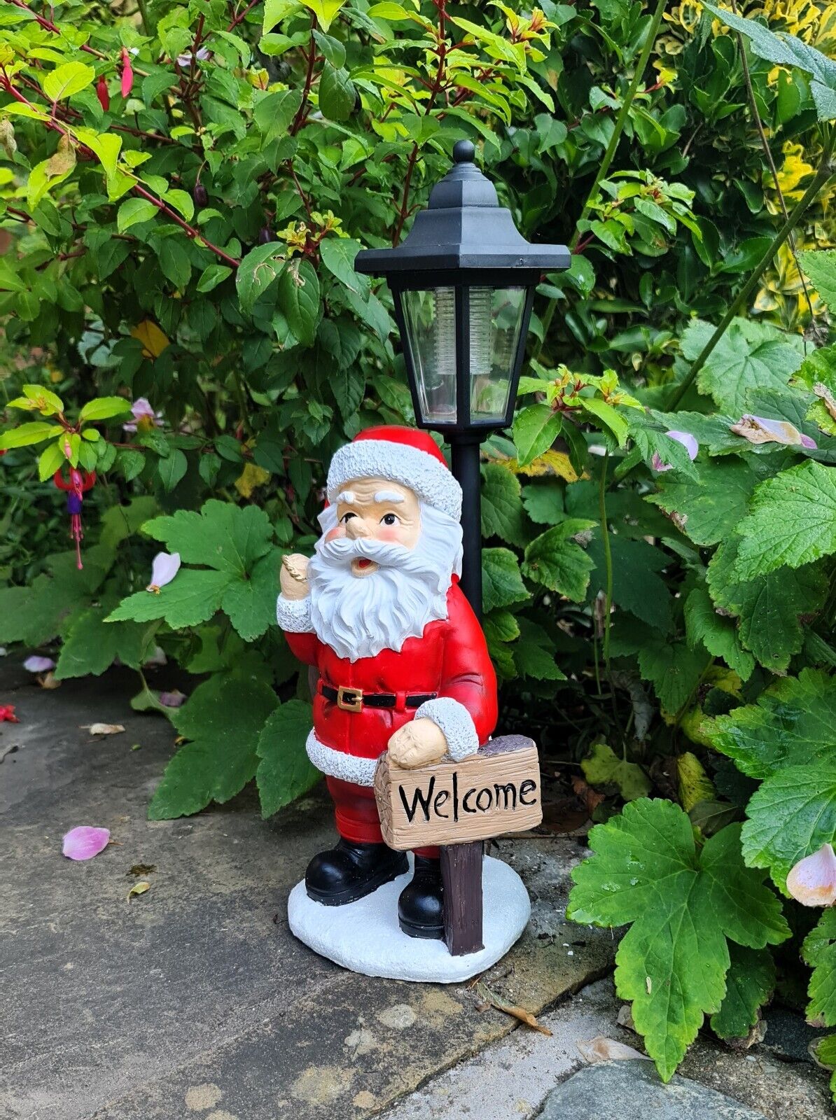 Garden Ornaments Solar Christmas Santa Claus decoration Outdoor Lantern