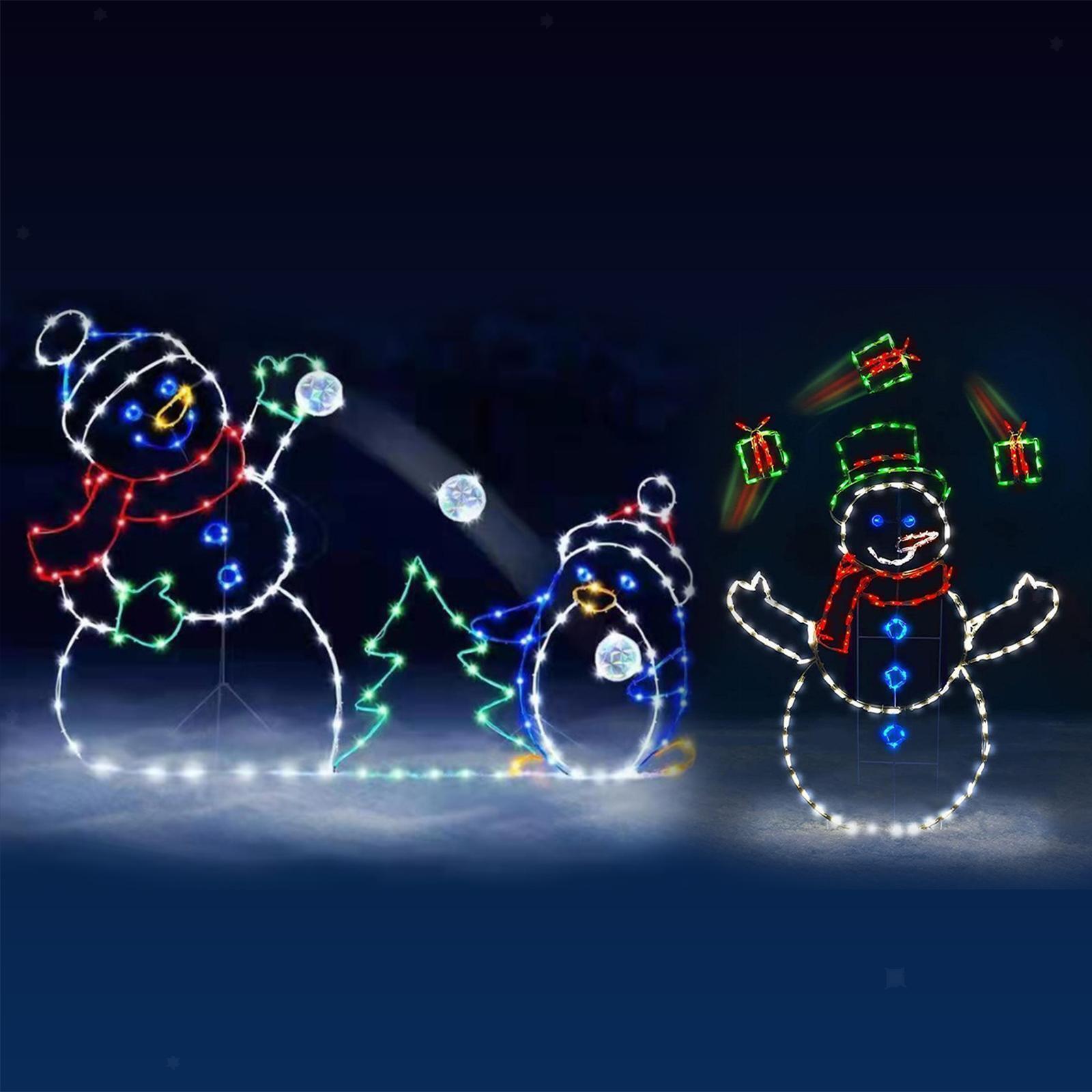 Outside Christmas Snowman Lights LED Lamps Decoration for Outdoor Driveway Yard