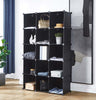 16 Cube Storage Organizer with Doors,Cubes Portable Closet Storage Cube Wardrobe Armoire, DIY Modular Cabinet Shelves, Storage for Clothes, Books, Shoes, Toys
