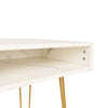 FCH Marble Iron Foot Computer Table [103x55x80cm] White