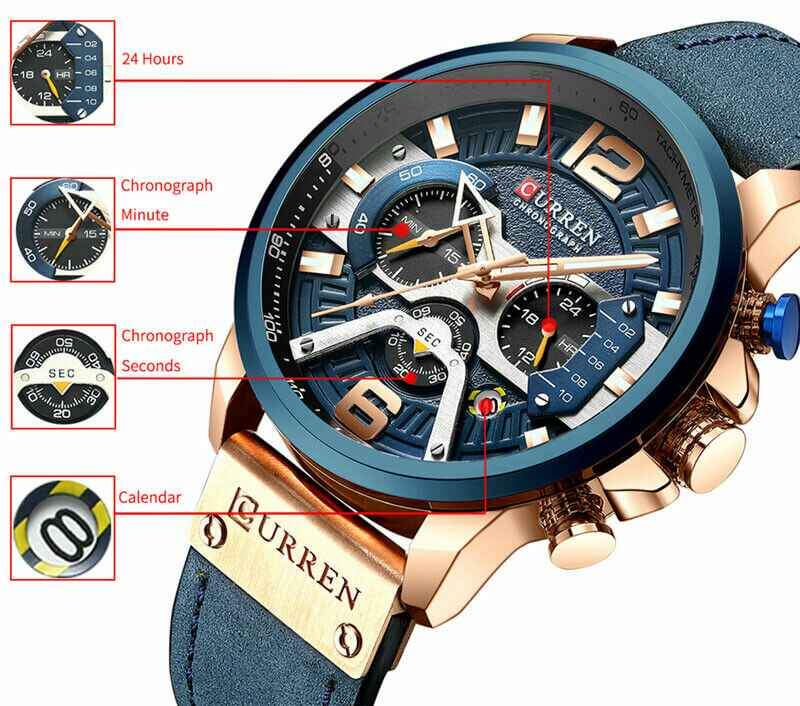 Mens Luxury Watch Army Military Chronograph Date Quartz Wrist Watches Waterproof
