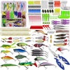 Set of 300pcs Minnow Fishing Lures Popper Bass Tackle Spinners Soft Bait Pike Trout Salmon