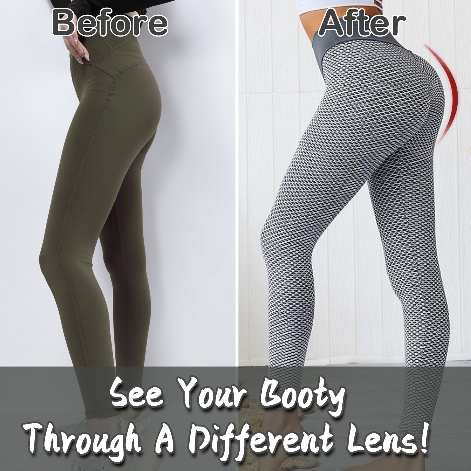 TIK Tok Leggings Women Butt Lifting Workout Tights Plus Size Sports High Waist Yoga Pants Light Grey