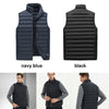 Ultralight Men Sleeveless Body Warmer Quilted Padded Winter Jacket Puffer Gilet Male - Black L