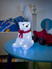Acrylic Sitting Polar Bear - 16 LEDs - 18cm high