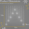 Christmas Curtain String Lights, Light Up Micro LED Snowflake Window Decoration