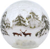 6" Christmas Crackle Glass Ball Light Up Globe Decoration LED Ornament - Tree Scene